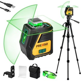 Prexiso 360 Laser Level Tripod-IP54 Rechargeable Wide Angle Vertical Line Laser 100Ft