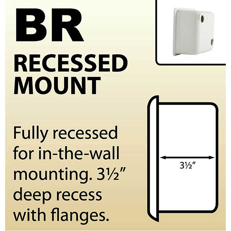 Recessed Shower Tissue Holder Porcelain 6X6 - Easy to Install