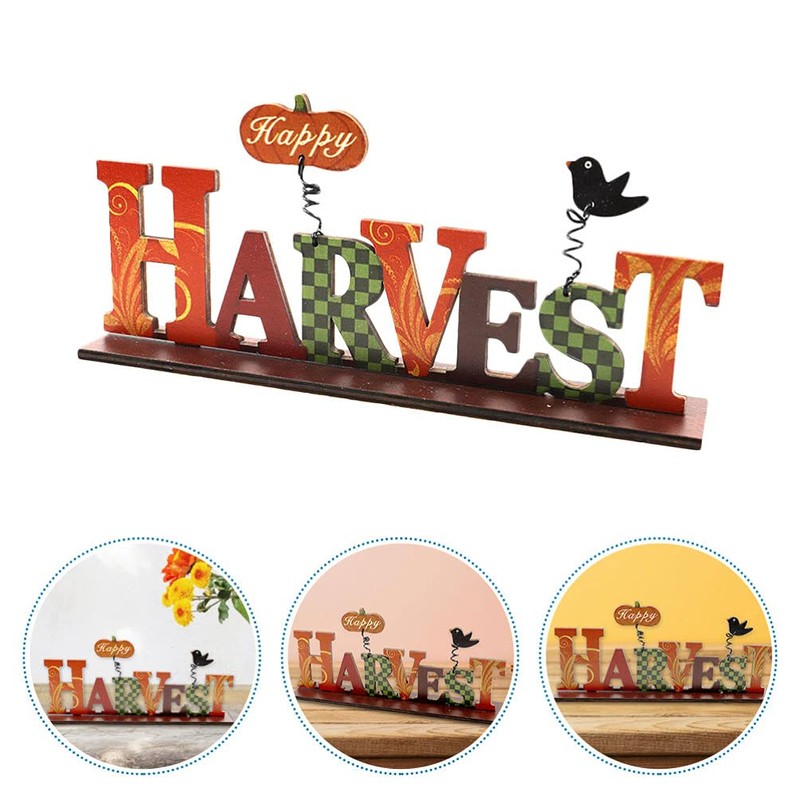Garneck Wooden Thanksgiving Sign Thansgiving Table Centerpieces Autumn Thanksgiving Party
