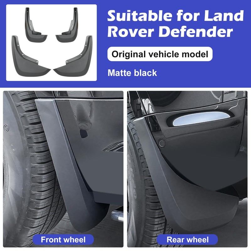 4PCS Mud Flaps for Land Rover Defender 2020-2025 | Widened