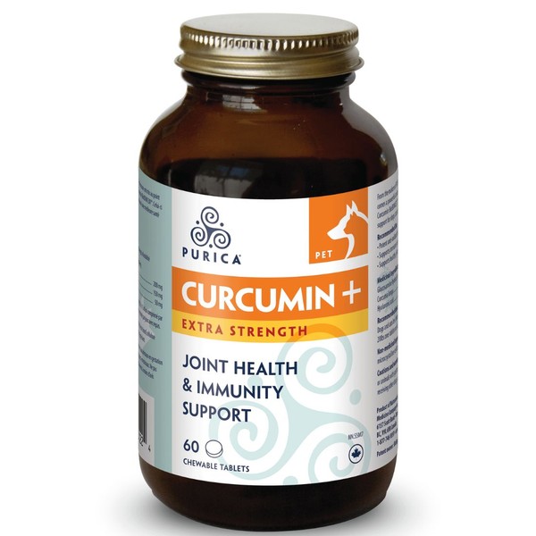 Purica Pet Curcumin+ Extra Strength (Dogs, Cats & Small Animals), 60 Chewable Tablets