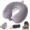 JetsCush Inflatable Travel Pillow Grey