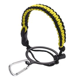 ieron Water Bottle Holder - Paracord Handle Neck Strap for Wide Neck Bottles (12oz to 24oz), Yellow and Black