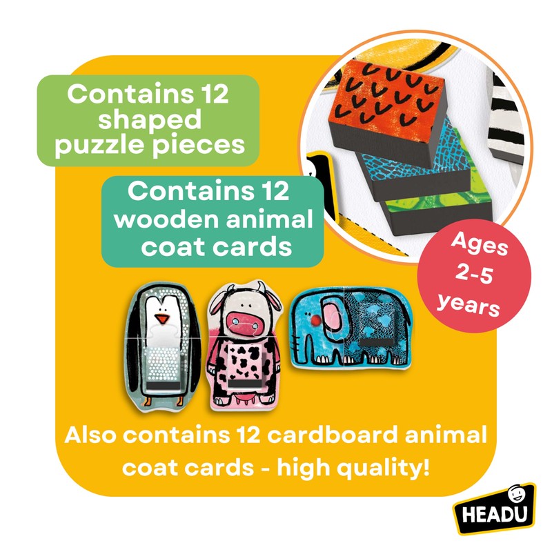 HEADU Animal Lotto | Educational Toys, Develop Visual Memory, Learn