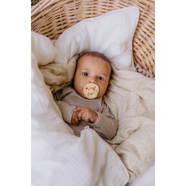 Chupón de goma natural sin BPA, fabricado en Dinamarca, paquete de 2 de BIBS