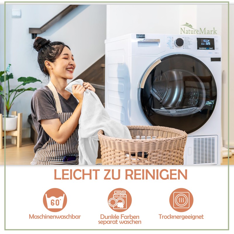 NatureMark Fitted Sheet Brushed Microfibre, 100% Polyester, White, 180 x