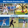 Coopay 20 Pack Practice Baseball 42mm Mini Plastic Hollow Softballs,