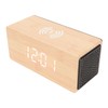 Digital Wooden Alarm Clock LED Smart Bluetooth Speaker 15W Wireless