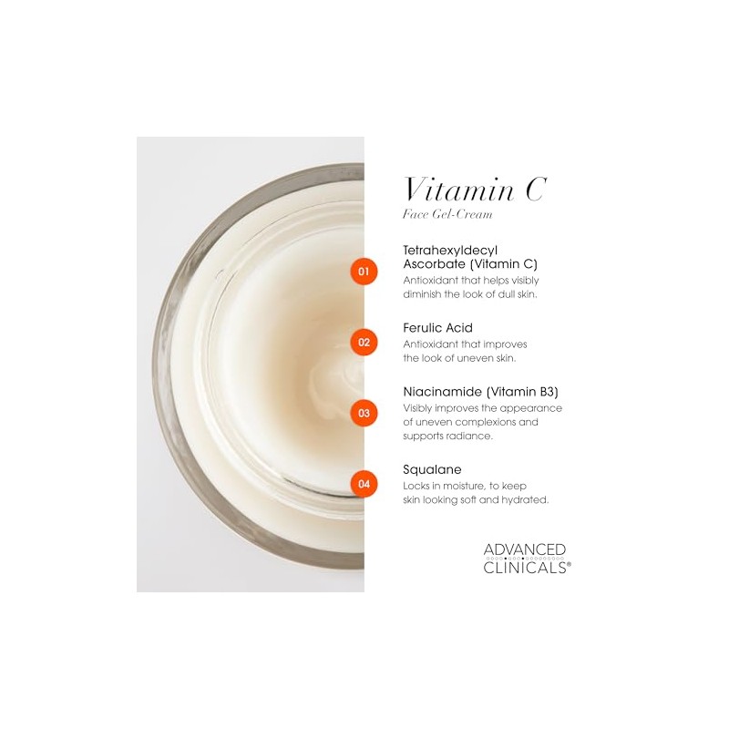 ADVANCED CLINICALS CREMA GEL FACIAL VITAMINA C ILUMINADORA ANTI-EDAD CON
