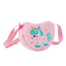 Kids Crossbody Bag Girls Crossbody Bag, Plush Unicorn Bag Unicorn Purses for Girls, Little Girls Purse Toddler Purse for Girls Kids Bags for Girls (Pink)