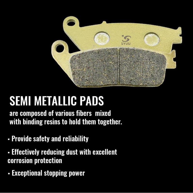 S SYUU Motorcycle Front Rear Brake Pads Compatible with Indian