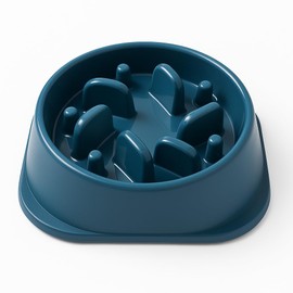 YRPETS™ Slow Feeder Dog Bowl, Anti-Choking Dogs,Cats,Puppies, Kittens Food Dish with Non-Slip Base, Multiple Colors (Blue)