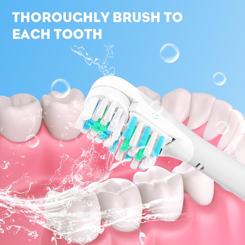 4 Pcs Sensitive Toothbrush Dual Clean Replacements Attachments Brush Heads