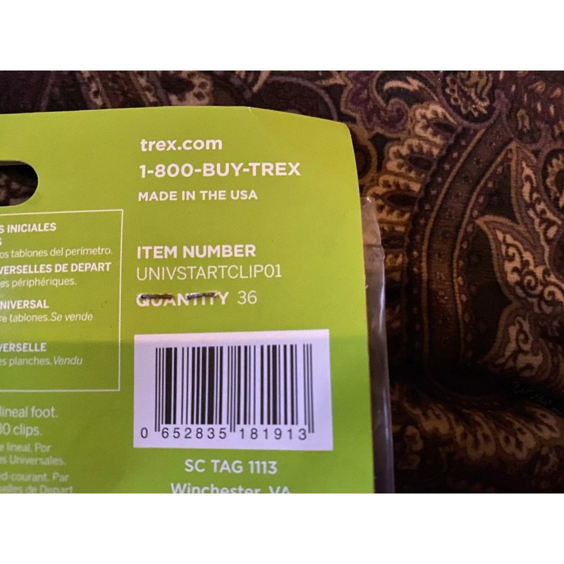 Trex (NEW) TREX Hideaway Start Clips 36 pc for 400