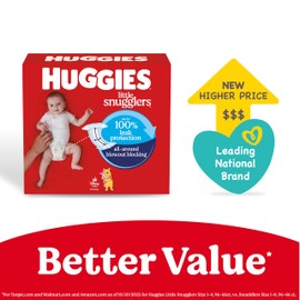 Huggies Size 5 Diapers, Little Snugglers Baby Diapers, Size 5 (27+ lbs), 104 Count, Packaging May Vary