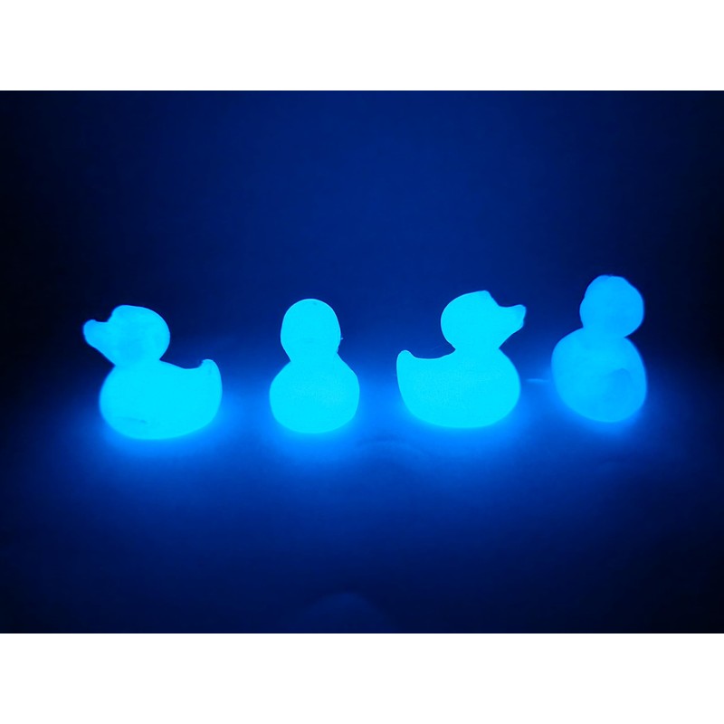 4PCS Rubber Duck Valve Stem Caps (Glow Blue)