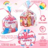 LEOSINDA 25 Pcs Cotton Candy Bags,12 x 18 Inches with