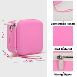 PAIYULE Camera Case Compatible with Instant Camera for Digital Video Cameras Storage Holder BagCamera And Print Paper(Box Only) (Light Pink)