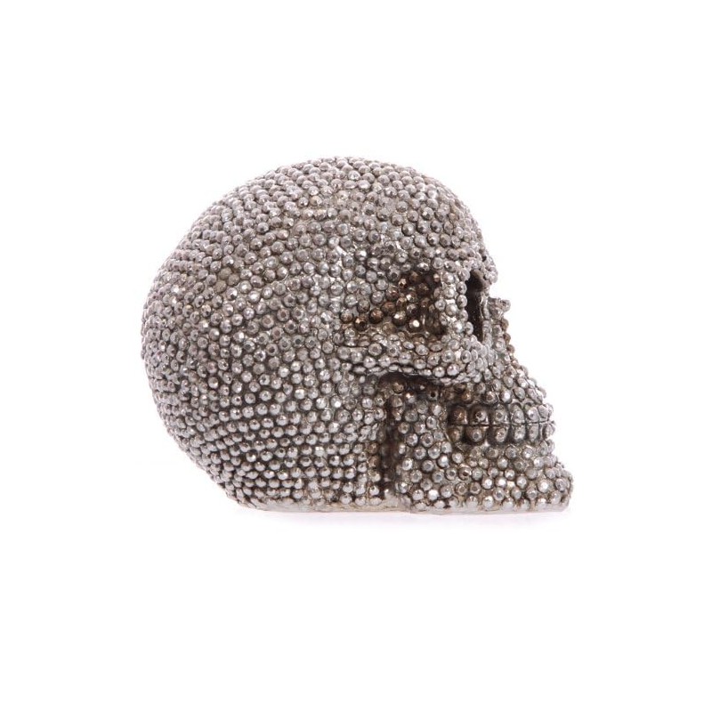 Puckator Tone Skull Money Box, Resin, Silver/Black, 11 x 15.5