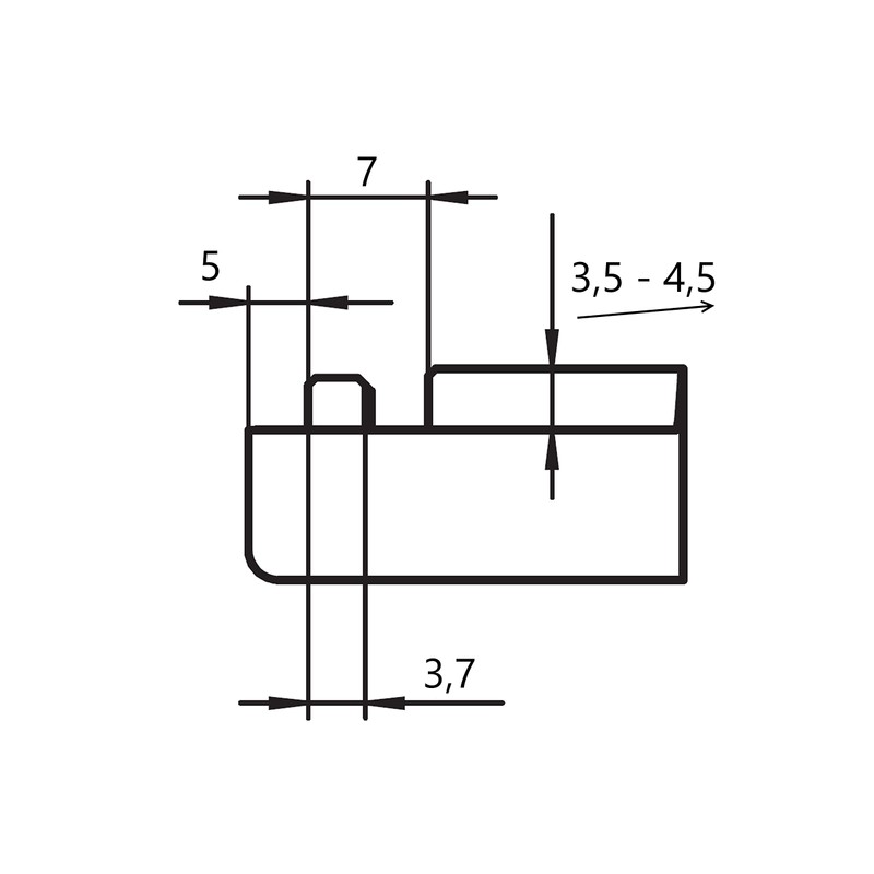 WINKHAUS Rehau/Schuco SBS.K.60 Safety Strike Plate