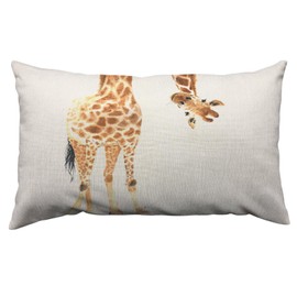 Orythyra Decorative Cushion Covers 30 x 50 cm Giraffe Pillow Case Cushion Cover for Outdoor Patio Garden Blench Living Room Sofa Farmhouse Decor Rustic Linen 12x20 Inch