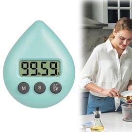 Waterproof Digital Shower Timer,Digital Shower Timing Tool,Features Toilet Timer with Energy-Saving Countdown Alarm Function,Kitchen Timer Capabilities for Cooking,Timer with Water Drop Shape Design