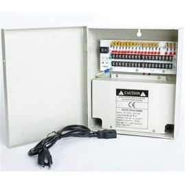 18 Channels 12V DC Regulated Distributed Power Supply panel individually fused 10 AMP Total Output, 1.1 AMP Output per Channel plus PTC Reset-able Fuse