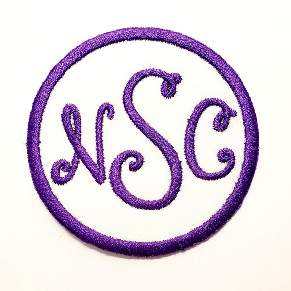 Monogram Patch Iron-on or Sew-on Applique Embroidered Patch for Uniforms,