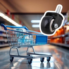 4pcs Heavy Duty M8x25mm PU Swivel Castor Wheels Lockable Trolley Furniture Caster Replacement Without Brake