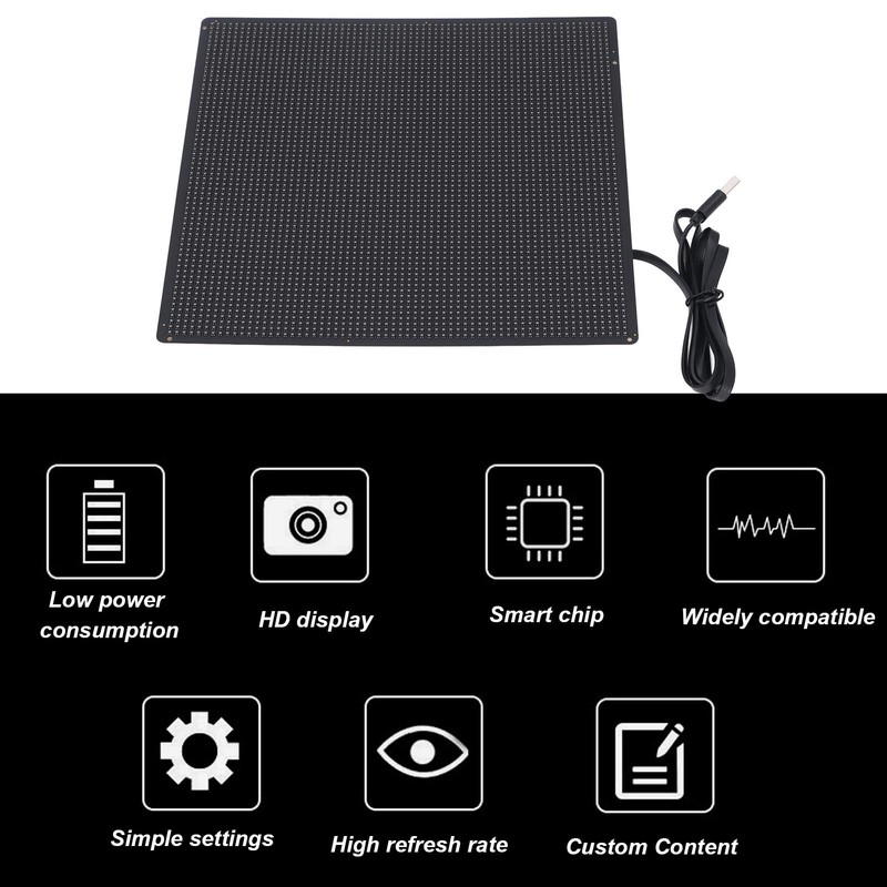 LED Sign Display 64 X 64 Dot Flexible BT Programmable