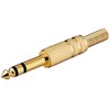 Jack Plug 6.35 mm Stereo with Kink Protection Gold-Plated