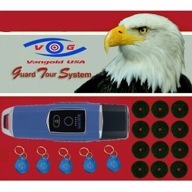 Vangold RFID Inductive Guard Tour Patrol Reader System 12-Button 5-Guard Button w/ Light
