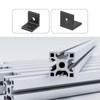 sourcing map 2020A Aluminum Extrusion Profile Corner Bracket, 2 Holes