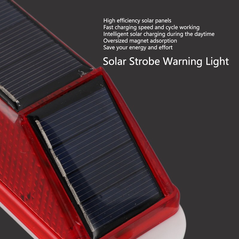2pcs Solar Strobe Warning Light Waterproof Light Control High Bright