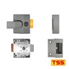 TSS Modern Non-Deadlocking Nightlatch, 40mm Backset, Complete with Rim Cylinder