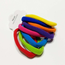 Nicole Accessories Hair Ties Elastic Seamless Band Ponytailers Multicolor Bright Ponytail tie 8 Pcs