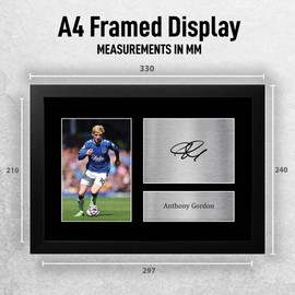 HWC Trading FR A4 Anthony Gordon Everton Gifts Printed Signed Autograph Picture for Football Fans and Supporters - A4 Framed