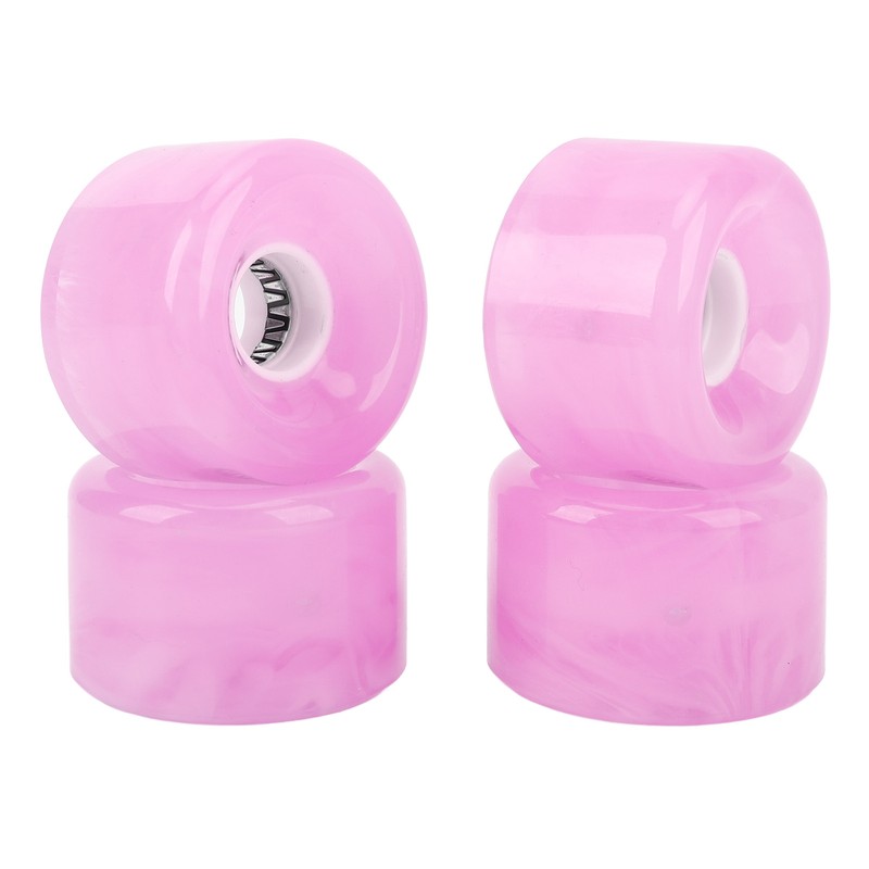 4Pcs Skateboard Wheel Set Replacement 78A Hardness PU Translucent Flashing