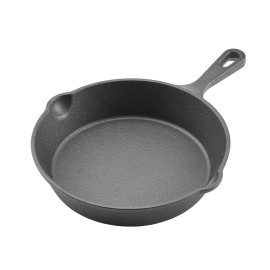 Cast Iron Metal Skillet Set 6-8-10 Inch Pre Seasoned Frying Pan Cookware Modern Design Handle Oven Safe Hand Wash OnlyProduct Size: 6-8-10 in