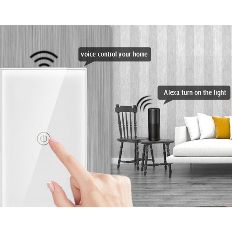 1 Way Smart Touch Switch Voice Control APP Remote Control