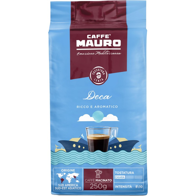 Caffe Mauro Decaffeinated Ground Coffee 8.8ox/250g