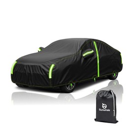 Sunwhale Car Cover Waterproof All Weather -Outdoor Car Snow Cover Snowproof UV Protection Windproof - Winter Rain Heavy Duty Full Car Covers Universal Fit for Sedan Length Up to 202 inch