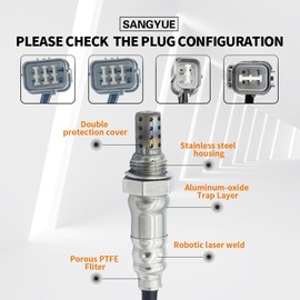 Sangyue 4x Oxygen O2 Sensor for 2003 2004 2005 2006 Acura MDX 3.5L; 2005-2006 Honda Odyssey 3.5L Upstream + Downstream