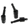 DGZZI 3PCS Swing Socket Adapter Black Universal Joint Hex Shank