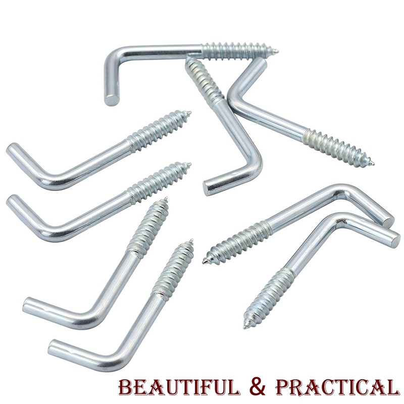Ctyjia 20 pcs Screw Hooks, L Hook Screws, Self Tapping