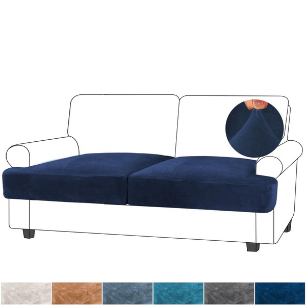Turquoize Velvet 2 Piece T Cushion Sofa Slipcovers Sofa Cushion
