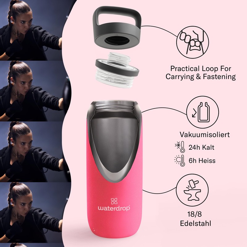 Waterdrop® All Purpose Thermos Flask 600 ml Insulated Stainless Steel