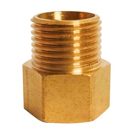D&DHardware Reducer 1/2 Inch Female Thread to 1/2 Inch Male Thread, Reducing Female to Male Thread, Brass Fittings for Conversion of Pipe Connections