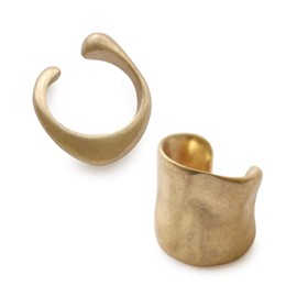 JewelVOX Earrings, Nickel Free, 2 Piece Set, Antique, Large Ear Cuff, Wearing, Non-Piercing, Hypoallergenic