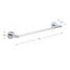 BH&G 18" or 24" Wall Mounted Bathroom Kitchen Hand Towel